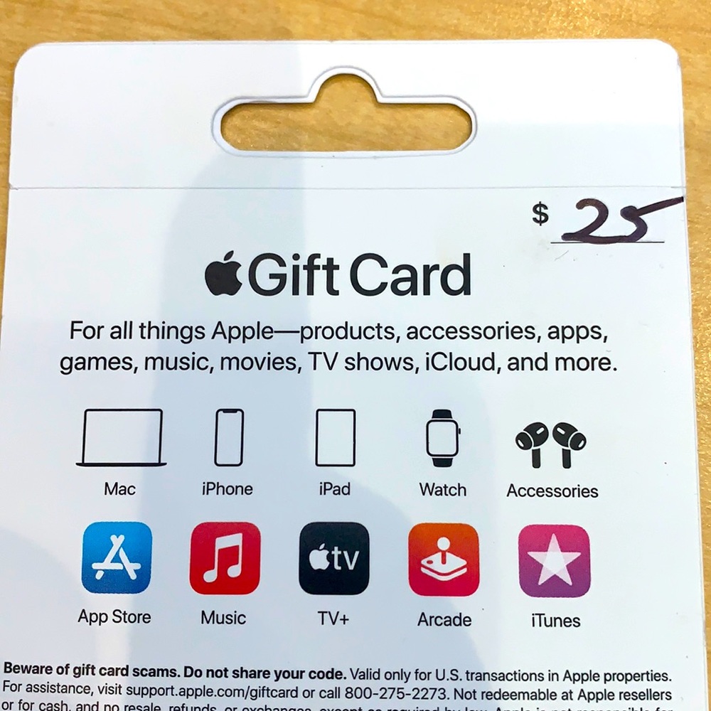 $25 Apple gift card!